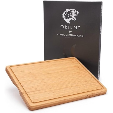 Tocator din Lemn Natural de Bambus, Orient, Canelura pentru scurgerea sucului, 40.5 x 30.5, Resigilat, Grad A - Img 1