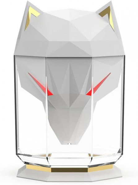 Umidificator/purificator de aer War Wolf Totem Leefona, ABS, transparent/alb/auriu, 10 x 10 x 16,2 cm, 650 ml