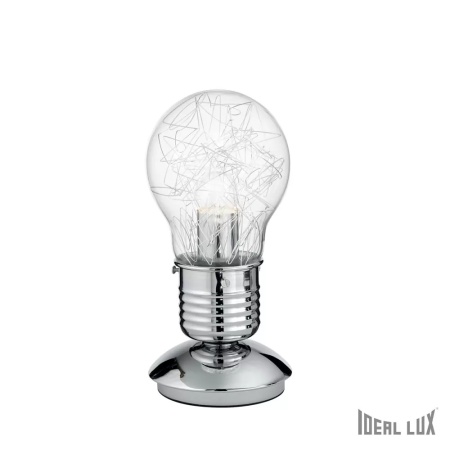 Veioza Ideal Lux Luce Max, 1xE27, crom-transparent
