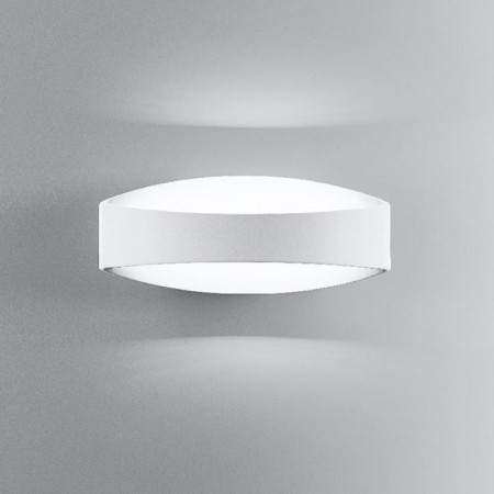Aplica de perete Ai Lati, LED, aluminiu/policarbonat, alb, 24,5 x 10 x 9,5 cm - Img 1