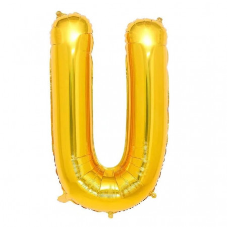 Balon aniversar Maxee, litera U, 40 cm, auriu
