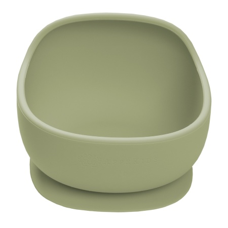 Bol din silicon cu ventuza, AppeKids, Classic - Raw Green
