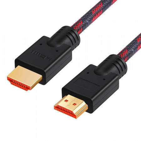 Cablu HDMI CHLIANKJ, negru/rosu, 10 m