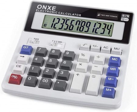 Calculator solar cu 12 cifre ONXE, PVC, multicolor, 16 x 16 cm