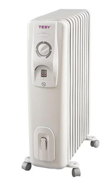 Calorifer electric Tesy CC 2008 E05 R, 2000 W, 8 elementi, 3 trepte putere, Termostat de siguranta, Termostat reglabil, Protectie anti-inghet, Resigilat, Grad A
