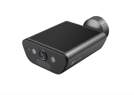 Camera de supraveghere exterior Ezviz EB5 Wi-Fi cu incarcare solara, Mod video AOV, Baterie 10400mAh, Rezolutie 4K, IP67, Detectare umana/vehicul AI, Sirena si lumina stroboscopica, Suport MicroSD 512GB, Stocare Ezviz CloudPlay, Negru, Resigilat, Grad B