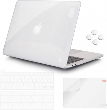 Carcasa MacBook ICasso, plastic, alb, 13 inchi