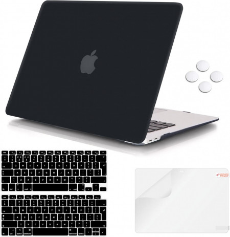 Carcasă MacBook ICasso, plastic, negru, 13 inchi