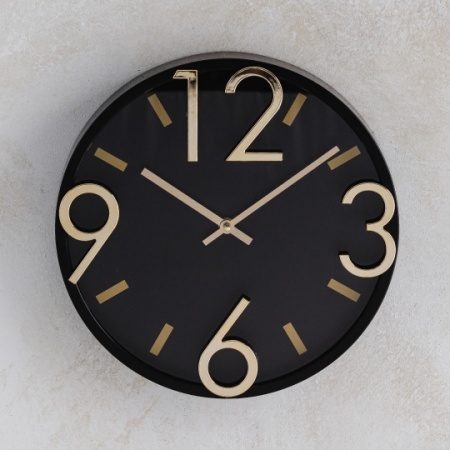 Ceas perete TORRE black D30 cm