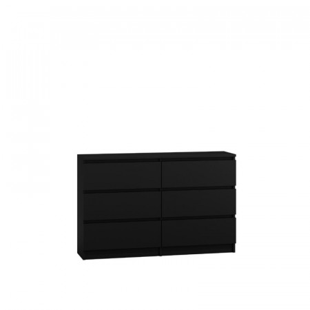 Comoda Shutt, negru, 77 x 120 x 30 cm - Img 1