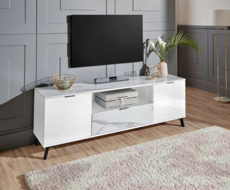 Comoda TV Home Affaire, alb, 180 x 40 x 60 cm - Img 1
