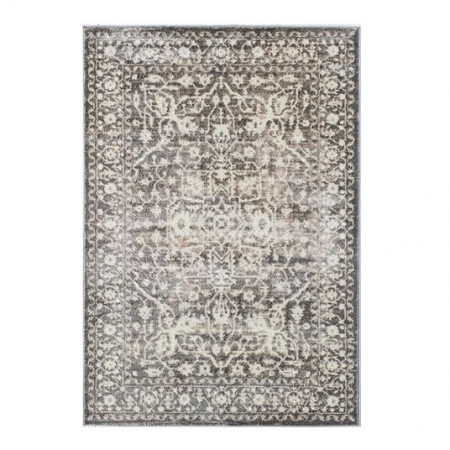 Covor CosmoLiving, textil, gri/alb, 60 x 122 cm