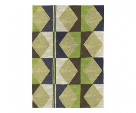 Covor Tiaret, textil, verde/gri/maro, 120 x 170 cm