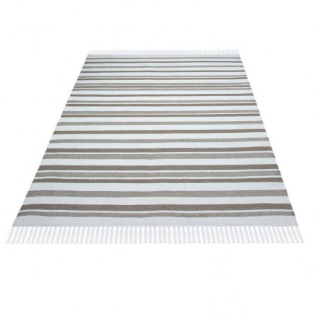 Covor Timbers, textil, alb/nisip, 160 x 230 cm