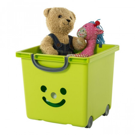 Cutie de jucărie Smiley, verde, 29 x 32 x 32 cm - Img 1