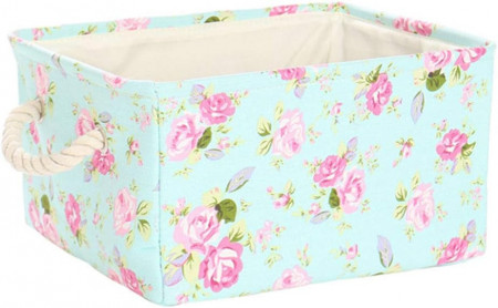 Cutie pentru depozitoare Sourcing Map, textil, albastru/roz, 35 x 25 x 17 cm