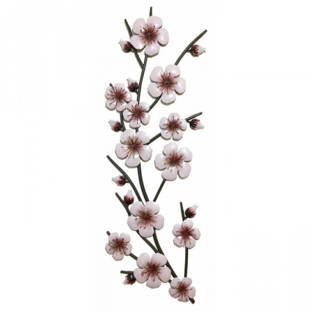Decor floral de perete, roz, 90 x 30 cm - Img 1