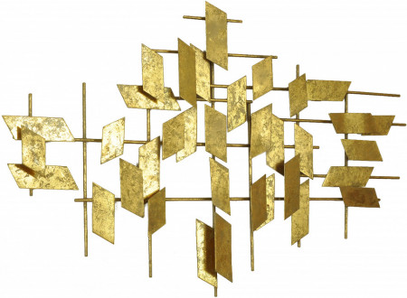 Decoratiune de perete metalica Tara, auriu - Img 1