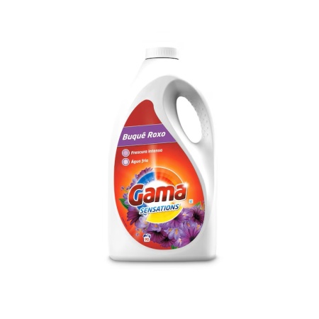 Detergent de rufe lichid Gama, Violete, Concentrat, 4.05 l, 90 spalari, Resigilat, Grad A