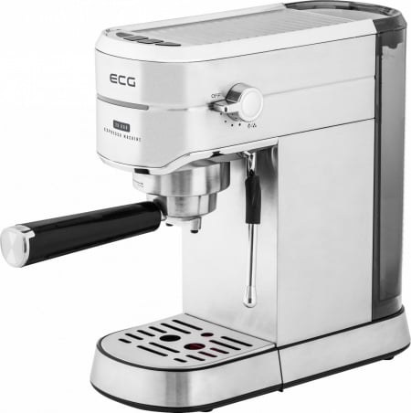 Espressor manual ECG ESP 20501, 1450 W,1.25 L, 20 bar, capsule Nespresso, PAD-uri, dispozitiv spumare, otel inoxidabil