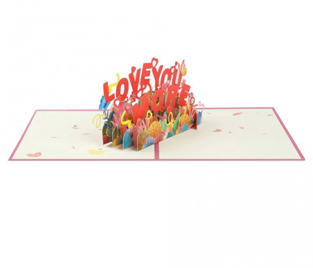 Felicitare de Valentine&#039;s Day Kesote, hartie, multicolor, 20 x 15 cm