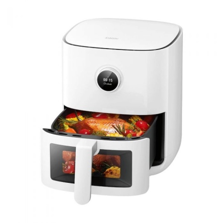 Friteuza fara ulei Xiaomi Mi Smart Air Fryer BHR6943EU, 1600 W, 4 l, geam, display OLED, alb, RESIGILAT, 1 AN GARANTIE