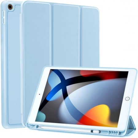 Husa de protectie cu suport pentru iPad SIWENGDE, TPU, albastru, 10,2 inchi