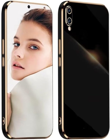 Husa de protectie pentru Samsung Galaxy A02/M02 Atisijie, TPU, negru/auriu, 6,5 inchi