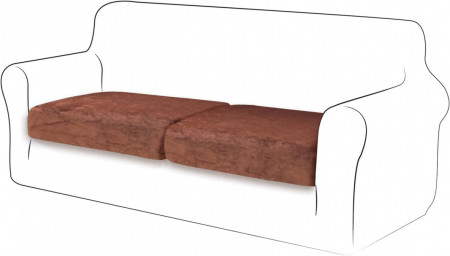 Husa de protectie pentru sezutul canapelei TIANSHU, catifea, maro inchis, 70 x 23 x 127 cm