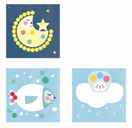Joc cu autocolante in cutie metalica – Luna APLI Kids