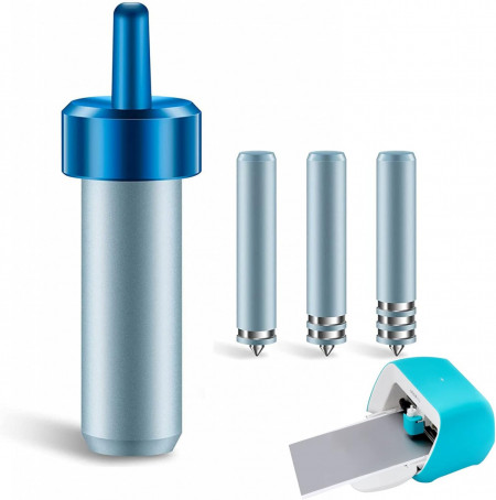 Kit transfer folie Bocguy, metal, argintiu/albastru, 4,5 x 1 cm / 2,1 x 0,4 cm