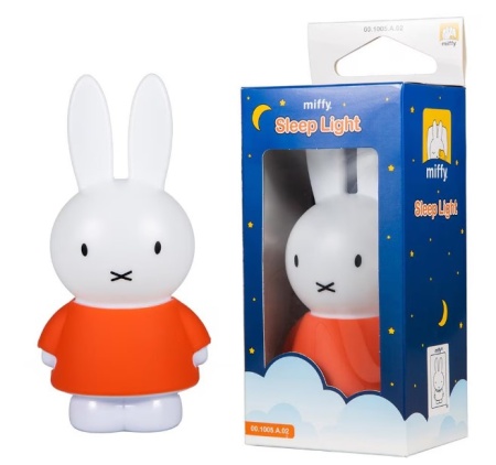 Lampa de veghe cu iepuras Miffy pentru copii, 30 cm