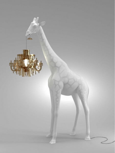 Lampadar Giraffe, alb, 100 x 60 cm - Img 1