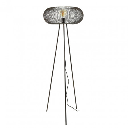 Lampadar Hidenari, metal, negru, 50 x 50 x 140 cm