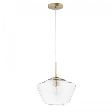 Lustra tip pendul Fuhrman, metal/sticla, transparent/auriu, 30 x 30 x 124 cm