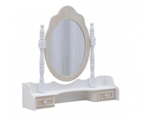 Oglinda Juliet, lemn/sticla, alb, 69,5 x 70 x 17 cm - Img 1