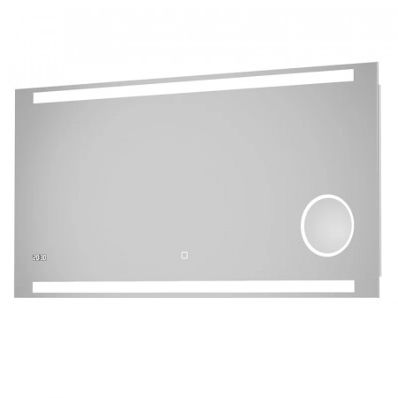 Oglinda pentru baie Cociani, LED, sticla/aluminiu, 60 x 120 cm