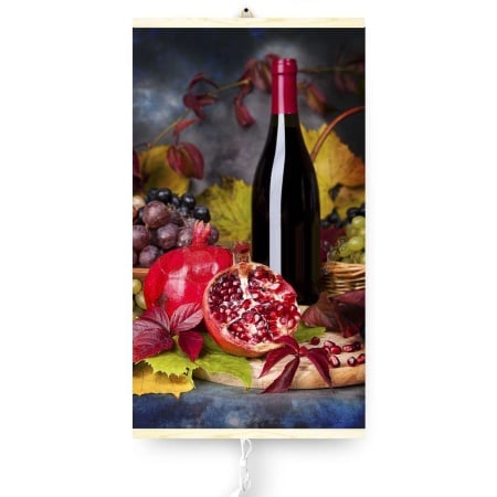 Panou radiant electric decorativ TRIO, incalzire cu infrarosu 420W/210W, vibe Wine/still life, 100 x 57 cm