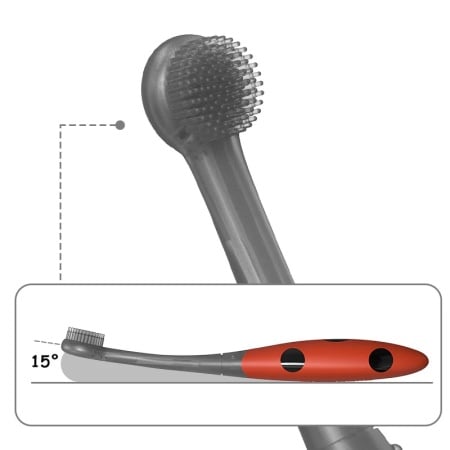 Periuta de dinti din silicon pentru antrenament, 6 luni+, Mombella, Buburuza