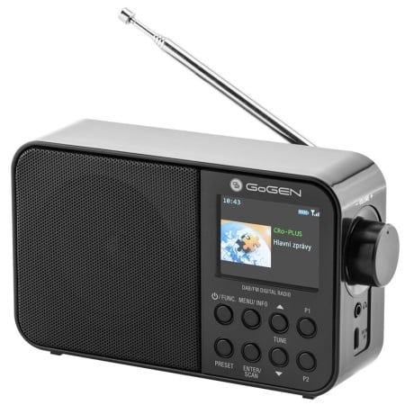 Radio portabil GoGEN DAB 500 BTC cu tuner DAB+ si FM, 1W, Bluetooth, LCD color, baterie 2000 mAh - Img 1