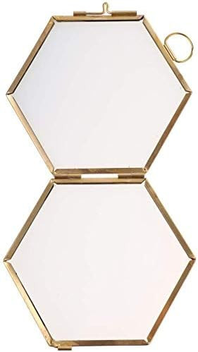 Rama foto hexagonala SHANGUP, metal/sticla, auriu, 8.8 x 8.5 cm