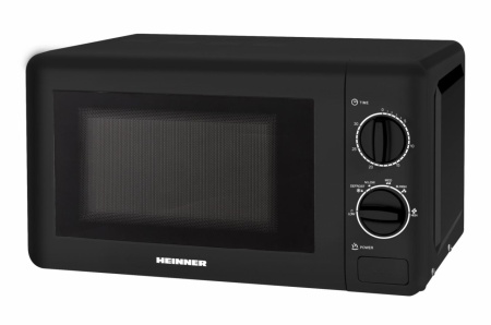 RESIGILAT - CUPTOR CU MICROUNDE HEINNER HMW-20BK2, Putere 700W, Capacitate 20L, Control mecanic, Negru