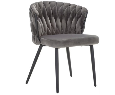 Scaun Livetastic Gri Catifea, 63/58/78 cm