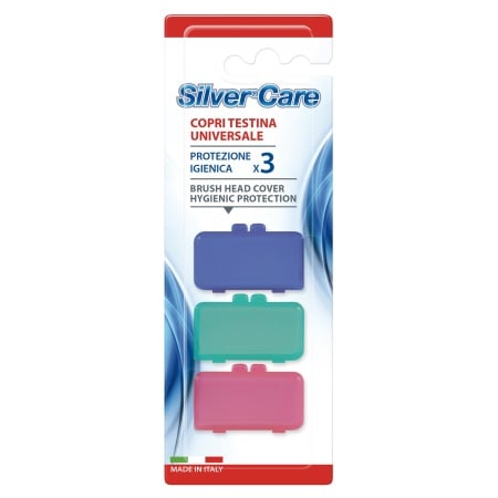 Set 3 capace universale protectie periuta dinti Silver Care 3 culori