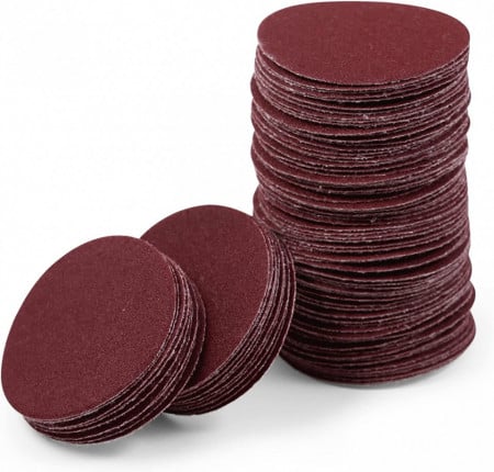 Set de 100 de discuri abrazive Leontool, oxid de aluminiu, rosu, 150, 5,5 cm