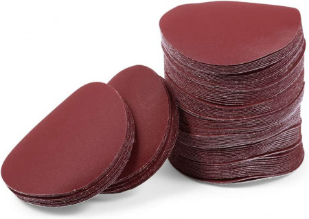 Set de 100 de discuri abrazive Leontool, oxid de aluminiu, rosu, 400, 7,5 cm