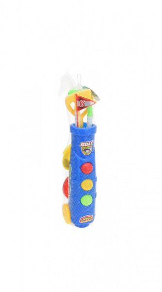 Set de 11 piese de golf Karll pentru copii plastic, rosu/galben/albastru - Img 1