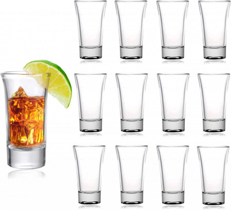 Set de 12 pahare pentru shot-uri Raxint, cristal, transparent, 60 ml, 7 x 4 cm - Img 1