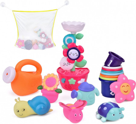 Set de 16 jucarii pentru copii FUN LITTLE, plastic, multicolor