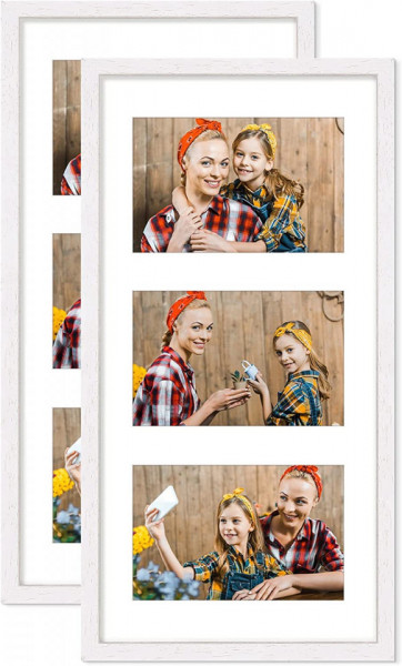 Set de 2 rame foto ATOBART, plexiglas/lemn, alb, 39,6 x 20,6 cm